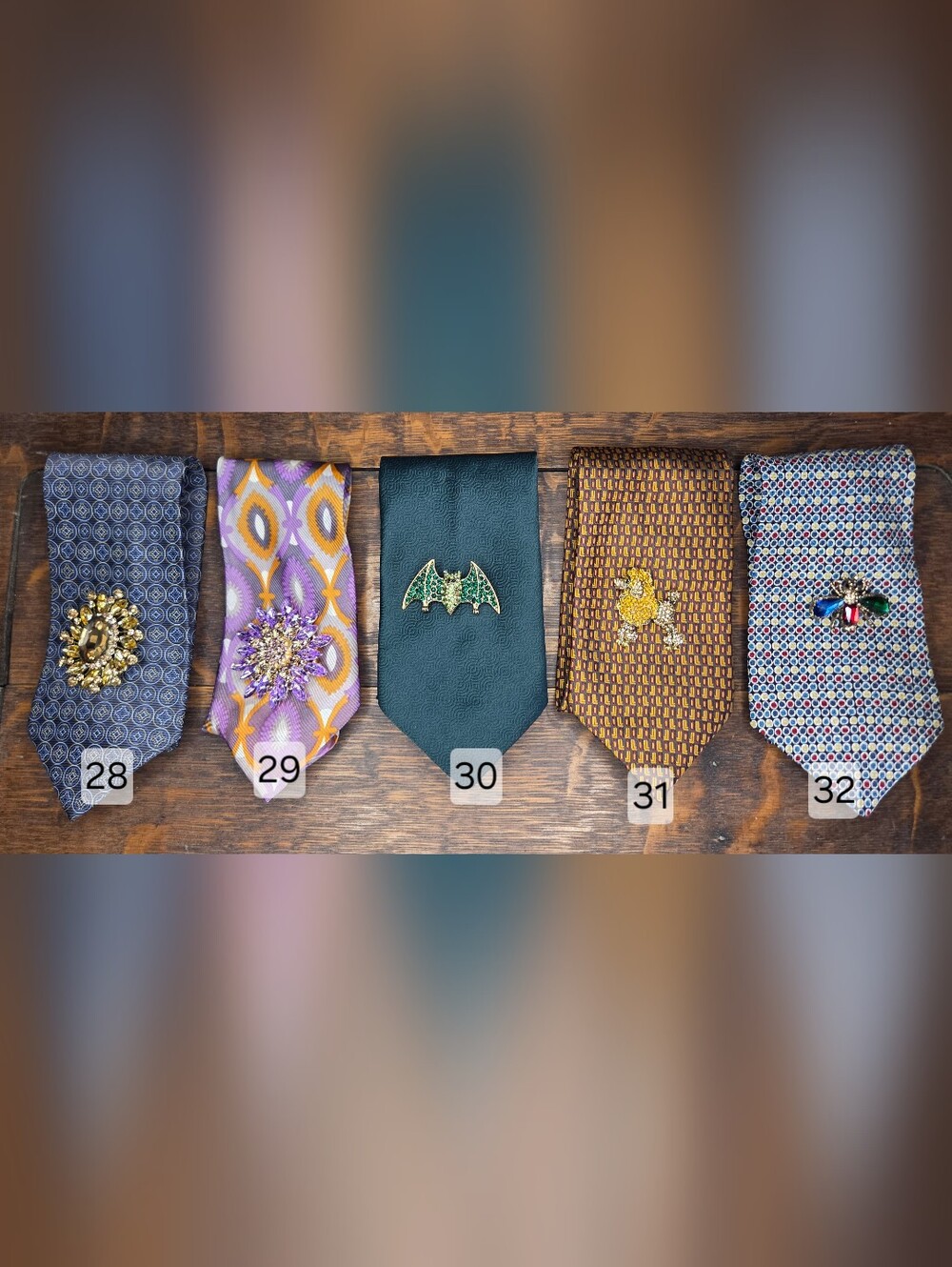 MADE TO ORDER Ladies Custom Ties Upcycled From Mens Ties - Picture 8 of 16
